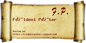 Földesi Péter névjegykártya